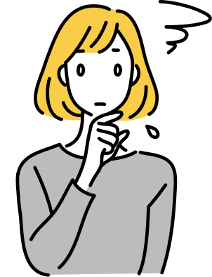 悩む女性のイラスト